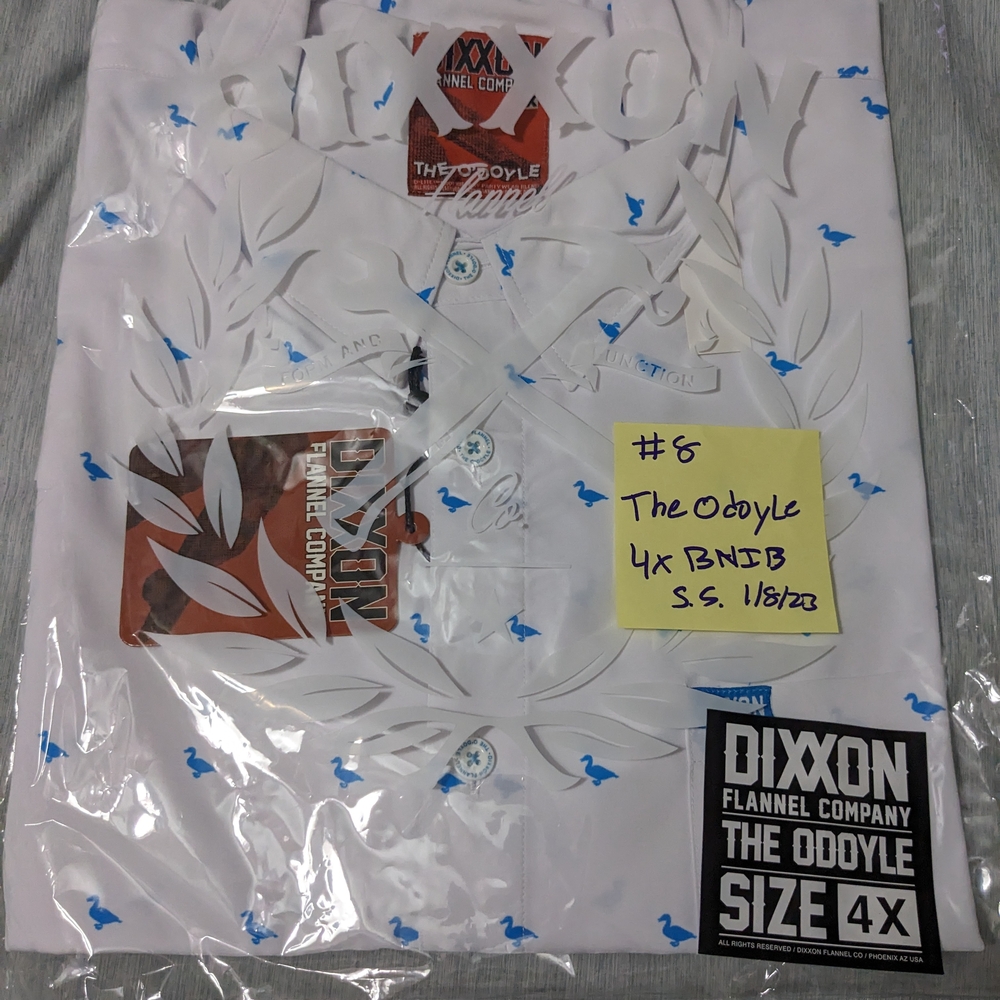 DIXXON White and Blue Casual Button Down Shirt